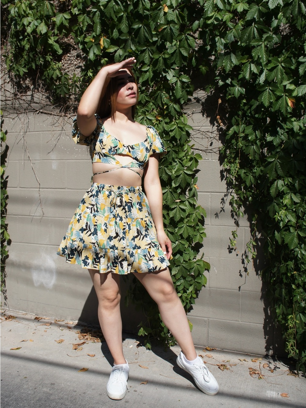 HYFVE Yellow Floral Ruffle Set